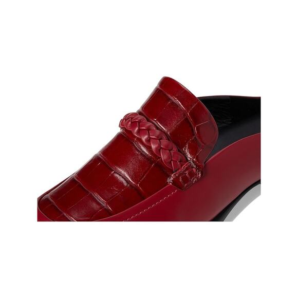 Ecco Sculpted LX Mule Women NEW Ecco Sculpted Lx Leather Loafer Mule Red Croc Comfort EU 38 US 8-8.5